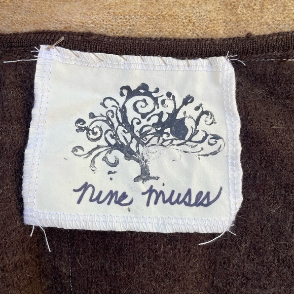 Handmade artsy boho sweater coat and embroidered cottagecore farm topper - Picture 6 of 11